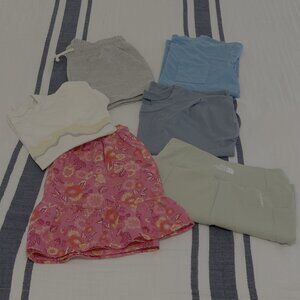 Girls Clothes Lot of 6 warm weather Items: Shorts, Skirt, Shirts. Size 10/12.